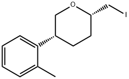 2H-Pyran, tetrahydro-2-(iodomethyl)-5-(2-methylphenyl)-, (2S,5R)- 化学構造式