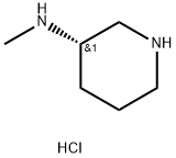 (3S)-N-甲基-3-哌啶胺二盐酸盐 结构式