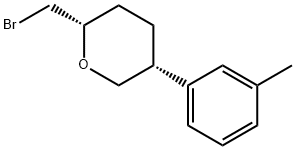 2H-Pyran, 2-(bromomethyl)tetrahydro-5-(3-methylphenyl)-, (2S,5R)- Struktur