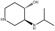 4-Piperidinol, 3-[(1-methylethyl)amino]-, (3S,4S)- Struktur