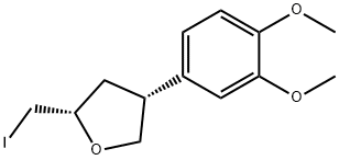 Furan, 4-(3,4-dimethoxyphenyl)tetrahydro-2-(iodomethyl)-, (2S,4R)- Struktur