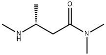 Butanamide, N,N-dimethyl-3-(methylamino)-, (3R)- 化学構造式