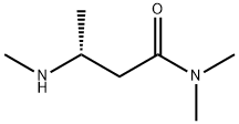 Butanamide, N,N-dimethyl-3-(methylamino)-, (3R)- Struktur