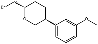 2H-Pyran, 2-(bromomethyl)tetrahydro-5-(3-methoxyphenyl)-, (2S,5R)- Struktur