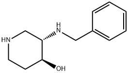 4-Piperidinol, 3-[(phenylmethyl)amino]-, (3S,4S)- Struktur