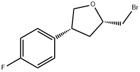 Furan, 2-(bromomethyl)-4-(4-fluorophenyl)tetrahydro-, (2S,4R)- Struktur