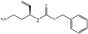 Carbamic acid, N-[(1S)-1-(2-aminoethyl)-2-propen-1-yl]-, phenylmethyl ester 化学構造式