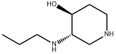 4-Piperidinol, 3-(propylamino)-, (3S,4S)- Struktur