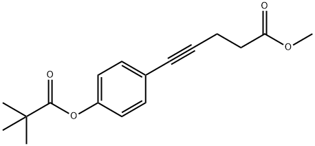 4-Pentynoic acid, 5-[4-(2,2-dimethyl-1-oxopropoxy)phenyl]-, methyl ester Structure