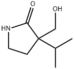 2-Pyrrolidinone, 3-(hydroxymethyl)-3-(1-methylethyl)- Struktur