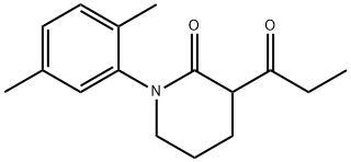 2-Piperidinone, 1-(2,5-dimethylphenyl)-3-(1-oxopropyl)- 化学構造式