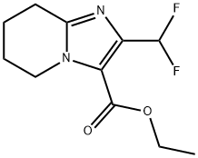 Imidazo[1,2-a]pyridine-3-carboxylic acid, 2-(difluoromethyl)-5,6,7,8-tetrahydro-, ethyl ester 化学構造式