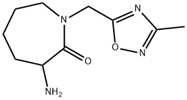 2H-Azepin-2-one, 3-aminohexahydro-1-[(3-methyl-1,2,4-oxadiazol-5-yl)methyl]- Struktur