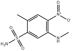 Benzenesulfonamide, 2-methyl-5-(methylamino)-4-nitro- Struktur