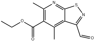 3-甲酰基-4,6-二甲基异噻唑并[5,4-B]吡啶-5-甲酸乙酯, 2059927-66-9, 结构式