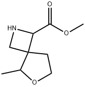6-Oxa-2-azaspiro[3.4]octane-1-carboxylic acid, 5-methyl-, methyl ester 化学構造式