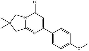 2-(4-甲氧基苯基)-7,7-二甲基-7,8-二氢吡咯并[1,2-A]嘧啶-4(6H)-酮, 2059931-76-7, 结构式