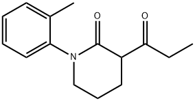 2-Piperidinone, 1-(2-methylphenyl)-3-(1-oxopropyl)- 化学構造式