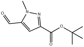 5-甲酰基-1-甲基-1H-吡唑-3-羧酸叔丁酯,2059933-79-6,结构式