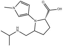 Proline, 5-[[(1-methylethyl)amino]methyl]-1-(1-methyl-1H-pyrrol-3-yl)- Structure