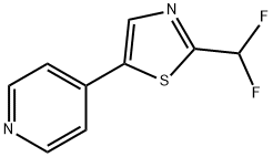 Pyridine, 4-[2-(difluoromethyl)-5-thiazolyl]- 化学構造式