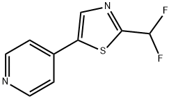 Pyridine, 4-[2-(difluoromethyl)-5-thiazolyl]- Structure