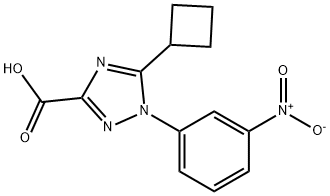 1H-1,2,4-Triazole-3-carboxylic acid, 5-cyclobutyl-1-(3-nitrophenyl)- Struktur