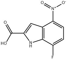 1H-Indole-2-carboxylic acid, 7-fluoro-4-nitro- Structure