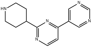 2-(piperidin-4-yl)-4-(pyrimidin-5-yl)pyrimidine Struktur