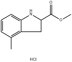 Methyl 4-Methyl-2,3-dihydro-1H-indole-2-carboxylate Hydrochloride Struktur