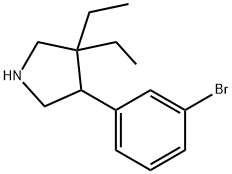 Pyrrolidine, 4-(3-bromophenyl)-3,3-diethyl- Struktur