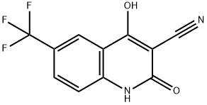 3-Quinolinecarbonitrile, 1,2-dihydro-4-hydroxy-2-oxo-6-(trifluoromethyl)- Structure