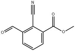 2-氰基-3-甲酰基苯甲酸甲酯 结构式