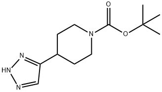 1-Piperidinecarboxylic acid, 4-(2H-1,2,3-triazol-4-yl)-, 1,1-dimethylethyl ester,2060024-68-0,结构式