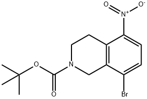 2(1H)-Isoquinolinecarboxylic acid, 8-bromo-3,4-dihydro-5-nitro-, 1,1-dimethylethyl ester,2060028-81-9,结构式