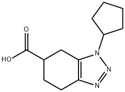 1-cyclopentyl-4,5,6,7-tetrahydro-1H-1,2,3-benzotriazole-6-carboxylic acid Structure