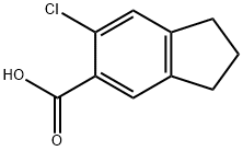 1H-Indene-5-carboxylic acid, 6-chloro-2,3-dihydro- Struktur