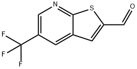 Thieno[2,3-b]pyridine-2-carboxaldehyde, 5-(trifluoromethyl)- 结构式