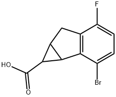 Cycloprop[a]indene-1-carboxylic acid, 2-bromo-5-fluoro-1,1a,6,6a-tetrahydro-|2-溴-5-氟-1,1A,66A-四氢环丙[A]茚-1-羧酸