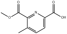 2,6-Pyridinedicarboxylic acid, 3-methyl-, 2-methyl ester Struktur
