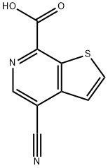 Thieno[2,3-c]pyridine-7-carboxylic acid, 4-cyano- Structure