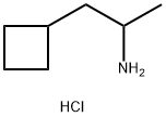 1-cyclobutylpropan-2-amine hydrochloride 化学構造式