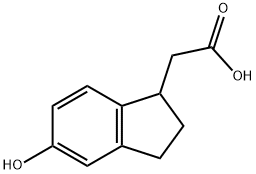 1H-Indene-1-acetic acid, 2,3-dihydro-5-hydroxy- Struktur