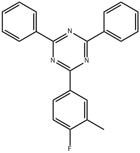 1,3,5-Triazine, 2-(4-fluoro-3-methylphenyl)-4,6-diphenyl- Struktur