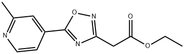 1,2,4-Oxadiazole-3-acetic acid, 5-(2-methyl-4-pyridinyl)-, ethyl ester Structure