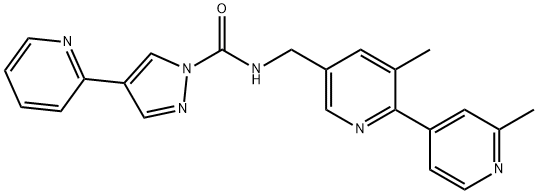 2061980-27-4 N-((2',3-二甲基-[2,4'-联吡啶]-5-基)甲基)-4-(吡啶-2-基)-1H-吡唑-1-甲酰胺