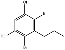 1,?3-?Benzenediol, 4,?6-?dibromo-?5-?propyl- Struktur