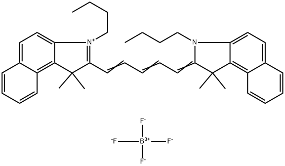 1,1'-二正丁基-3,3,3'-,3'-四甲基萘并[1,2-D]-吡咯-2,2'-五甲基氰四氟硼酸盐,206439-63-6,结构式