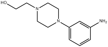 1-Piperazineethanol, 4-(3-aminophenyl)- Structure