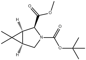 (1S,2S,5R)-3-tert-Butyl 2-methyl 6,6-dimethyl-3-azabicyclo[3.1.]hexane-2,3-dicarboxylate Structure